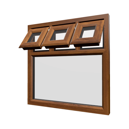 uPVC Window Golden Oak