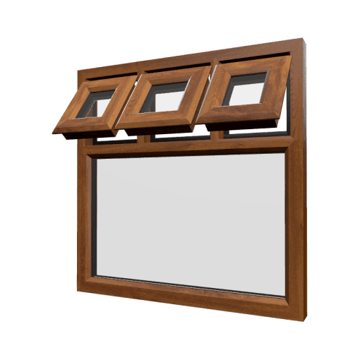 uPVC Window Golden Oak