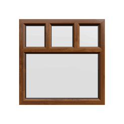 uPVC Window Golden Oak