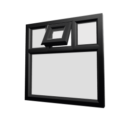 uPVC Window Black Woodgrain