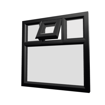 uPVC Window Black Woodgrain