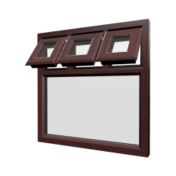 uPVC Window Rosewood Woodgrain