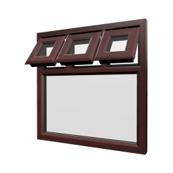 uPVC Window Rosewood Woodgrain