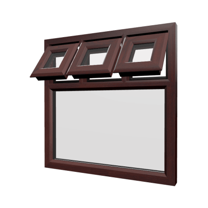 uPVC Window Rosewood Woodgrain