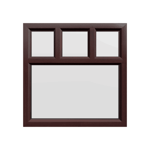 uPVC Window Rosewood Woodgrain
