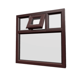 uPVC Window Rosewood Woodgrain