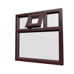 uPVC Window Rosewood Woodgrain