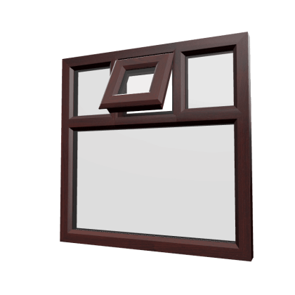 uPVC Window Rosewood Woodgrain