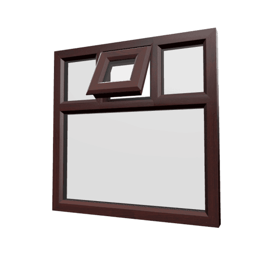 uPVC Window Rosewood Woodgrain