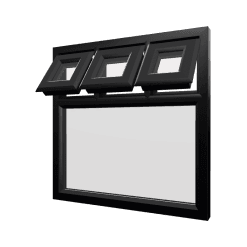 uPVC Window Black Woodgrain