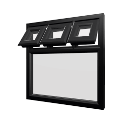 uPVC Window Black Woodgrain