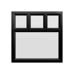 uPVC Window Black Woodgrain