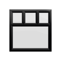 uPVC Window Black Woodgrain