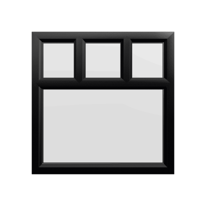 uPVC Window Black Woodgrain