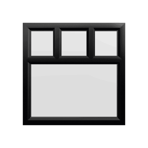 uPVC Window Black Woodgrain