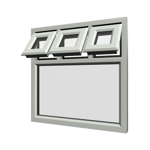 uPVC Window Agate Grey