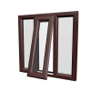 uPVC Window Rosewood Woodgrain