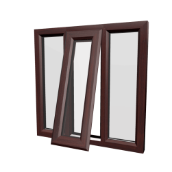 uPVC Window Rosewood Woodgrain