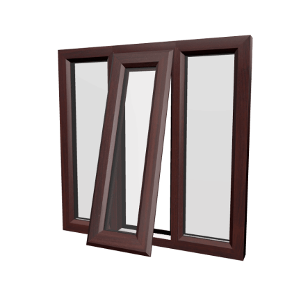 uPVC Window Rosewood Woodgrain