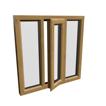uPVC Window Irish Oak