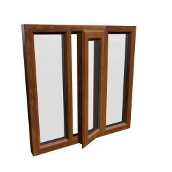 uPVC Window Golden Oak