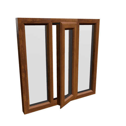 uPVC Window Golden Oak