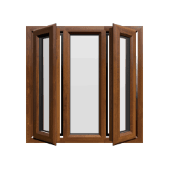 uPVC Window Golden Oak