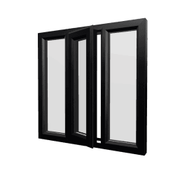 uPVC Window Black Woodgrain