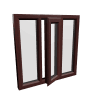 uPVC Window Rosewood Woodgrain