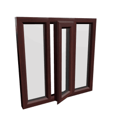 uPVC Window Rosewood Woodgrain