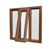 uPVC Window Golden Oak