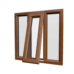 uPVC Window Golden Oak