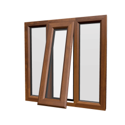 uPVC Window Golden Oak