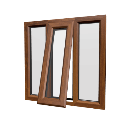 uPVC Window Golden Oak