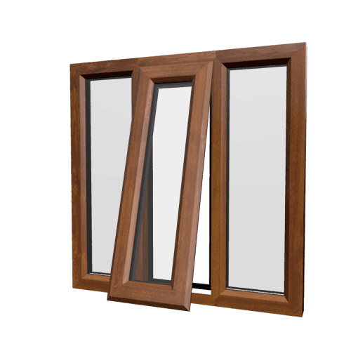 uPVC Window Golden Oak