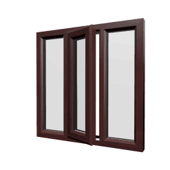 uPVC Window Rosewood Woodgrain