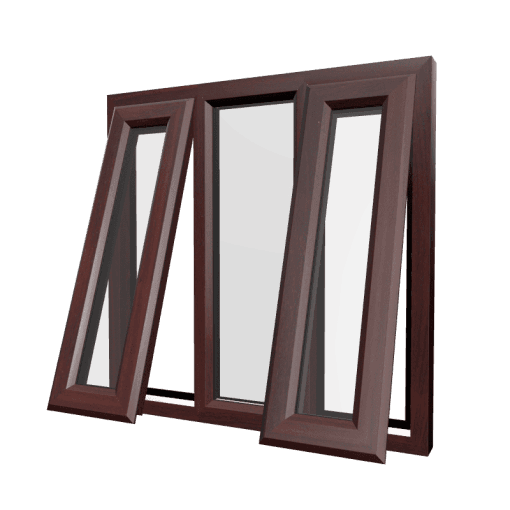 uPVC Window Rosewood Woodgrain