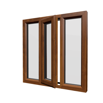 uPVC Window Golden Oak