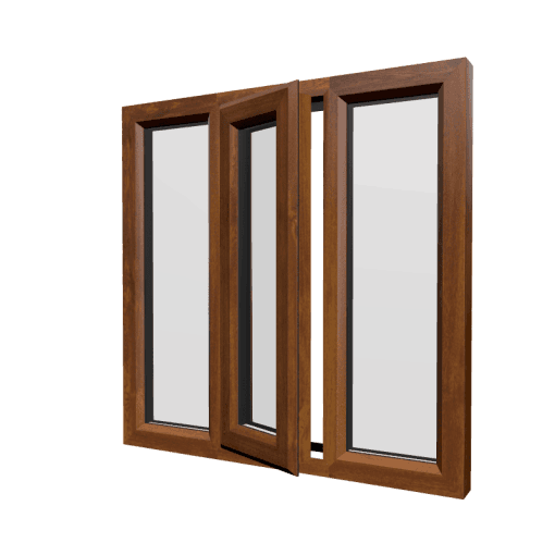 uPVC Window Golden Oak