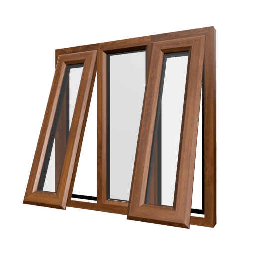 uPVC Window Golden Oak