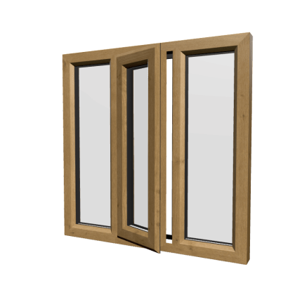 uPVC Window Irish Oak