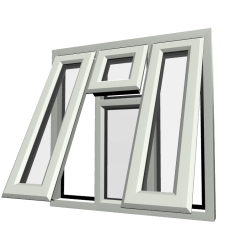 uPVC Window Agate Grey