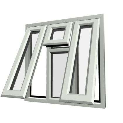 uPVC Window Agate Grey