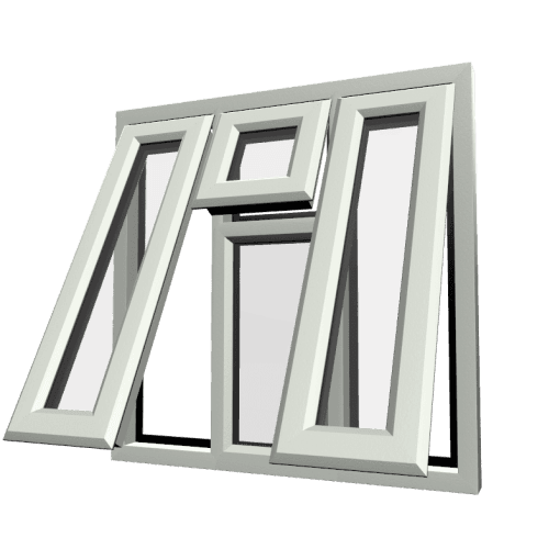 uPVC Window Agate Grey