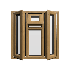 uPVC Window Irish Oak