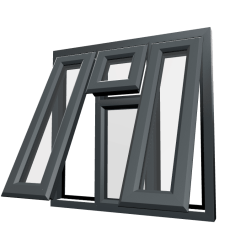 uPVC Window Anthracite Grey