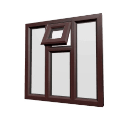 uPVC Window Rosewood Woodgrain