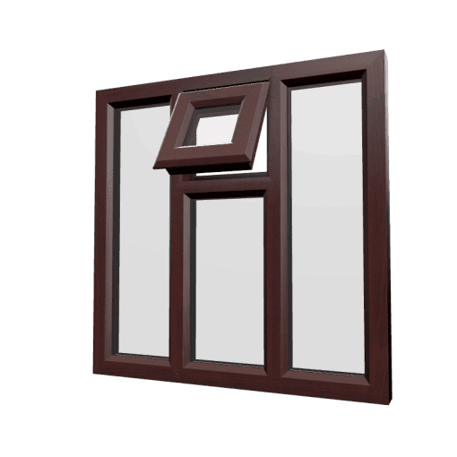 uPVC Window Rosewood Woodgrain