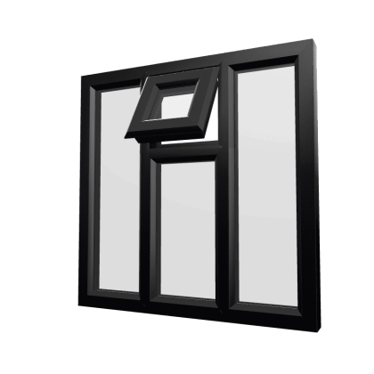 uPVC Window Black Woodgrain