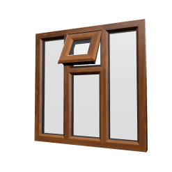uPVC Window Golden Oak